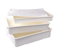 Pizza Dough Boxes - Stackable Heavy Duty Dough Proofing Tray, Fully Sealed, Ideal for Home Artisan Bread Makers