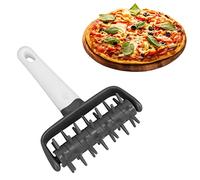 Pizza Dough Docker, Plastic Dough Press Pizza Dough Roller Docker Dough Blistering Killer Pizza Docker Roller Pin Puncher Dough Hole Maker Docking Tool for Pizza Pie Cookie Pastry Bread (Gray)