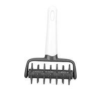 Pizza Dough Docker Roller Professional Kitchen Tool Prevent Blistering Evenly Puncture Holes for Homemade Pizza Pie Crust Dough ABS Plastic 7.3x4.9in (Grey)