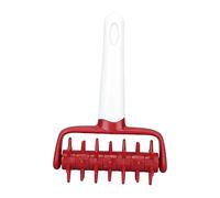 Pizza Dough Docker Roller Professional Kitchen Tool Prevent Blistering Evenly Puncture Holes for Homemade Pizza Pie Crust Dough ABS Plastic 7.3x4.9in (Red)