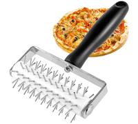 Pizza Dough Docker, Stainless Steel Pizza Roller with Spikes Helps Cook Thin Crust Pizza Uniformly, Prevents Dough from Blistering Pastry Docking Tool for Making Pizza Cookie Pie Pastry