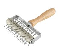 Pizza Dough Docker - Stainless Steel Roller Puncher, Wooden Handle Baking Tool | Pizza, Pie, Pastry, Bread and Cookie Press, Durable Pin Rolling Design for Even Baking, Ideal Home Professional Use