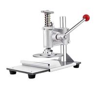 Pizza Dough Press Machine, 6.3in Manual Pastry Press Machine, Commercial Stainless Steel Dough Flattener, Pull-Out Tray, Adjustable Thickness, For Pizza, Pie, Tortillas, Puff Pastry