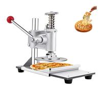 Pizza Dough Press Machine, Commercial Dough Flattening Tool with Adjustable Thickness and Pull-Out Tray for Pizza, Pie, Tortillas, and Soft Rolls