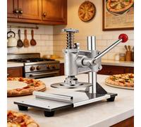 Pizza Dough Press Machine, Manual Pasta Roller, Adjustable Thickness, Stainless Steel Construction, Ideal for Pizza Shops and Snack Restaurants