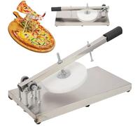 Pizza Dough Press Machine, Manual Stainless Steel Pastry Maker with Non-Stick Pressure Plate, Adjustable Angle for Home & Kitchen