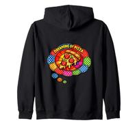 Pizza Dreaming Foodie Italian Mosaic Patchwork Zip Hoodie
