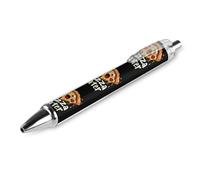 Pizza Eater Funny Retractable Ballpoint Pens Black Ink 0.5mm Fine Tip Ball Point Pencil Office Supplies