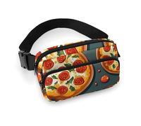 Pizza Food Fanny Pack for Women Men Waist Bag Belt Bag Adjustable Casual Bag for Travel Sports Hiking, white, 7.9x5.1inches
