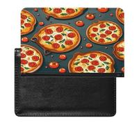 Pizza Food Passport Holder Vaccine Card Holder Waterproof Passport Wallet Travel Document Organizer for Airport Essentials