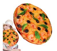 Pizza Food Pillow - 3D Simulation Cushion, Novelty Round Throw, Soft Comfortable Plush | Decorative Fun creativee Home Living Room Bedroom Sofa Chair Napping Reading Lounging Relaxation for Offices