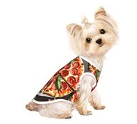 Pizza Food Print Pet T-Shirt Sleeveless Tank Top Fashion Gear Daily Wear Walking Playing Traveling