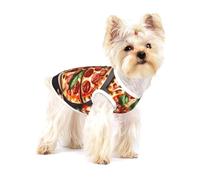 Pizza Food print Tshirts for Small Dogs Dog's Fashion Shirt Breathable Sleeveless Shirts for Small Dogs