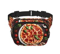 Pizza Food Print Waist Pack Square Waist Bag Workout Hiking Running Travel Gym Pretty Zipper Fashion