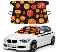 Pizza Food Printed Car Windshield Cover for Ice and Snow, Durable Windshield Snow Cover, Sun Protection, Universal Fit 69x42.5''