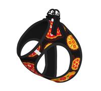 Pizza Food Printing Dog Summer Harness,Soft Light Puppy Vest,Breathable Pet Harness Reflective For Easy Walking