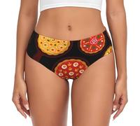 Pizza Food Women'S Briefs - Comfortable And Stylish Underwear For Everyday Wearl, Low Rise Briefs, Stretchy Briefs, Premium Quality Briefs, Breathable Underwear Black