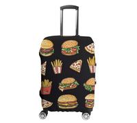 Pizza French Fries Hamburgers Luggage Case Cover Protective Suitcase Covers Anti Scratch Baggage Washable Fits 19-32 Inch M