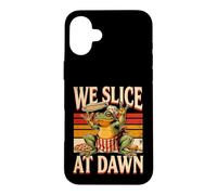 Pizza Frog We Slice At Dawn Food Humor Case for iPhone 16 Plus