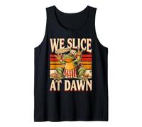 Pizza Frog We Slice At Dawn Food Humor Tank Top