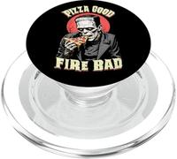 Pizza Good Fire Bad Funny Frankenstein Halloween Slice Chef PopSockets PopGrip for MagSafe