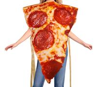 Pizza Halloween Costume - Polyester 51 x 71 cm 61 x 85 cm | Pizza Costume, Realistic Food Cosplay Outfit, Couple, Fancy Party, Carnival, Role Play, Christmas, Birthday, Ext