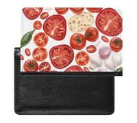 Pizza Ingredients Passport Cover Protector Rfid Blocking Passport Holder Id Card Holder Secure Travel Wallet Organizer for Passport Tickets Credit Cards, style, One Size