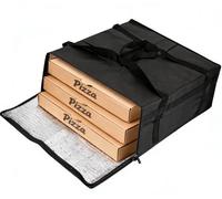Pizza Insulated Delivery Bag, 20x20x6in Reusable Food Warmer Bag, Large for Hot Food Bag Double Handle Waterproof for Catering, Commercial, Shopping, Restaurants