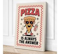 Pizza is Always the Answer Canvas Wall Art Print 30x20 Inch