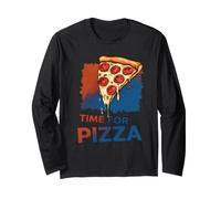 Pizza is Calling Pepperoni Cheese Graphic Long Sleeve T-Shirt