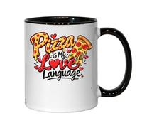 Pizza is My Favorite Love Expression Ceramic Tea Coffee Mug Black