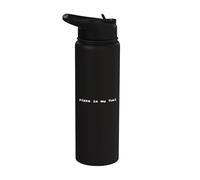 Pizza is My Fuel - Funny Minimalist Pixel Video Game Lover Stainless Steel Insulated Water Bottle