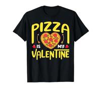 Pizza is My Valentine for a Pizza Lover Value Graphic T-Shirt, Men, Black, XL