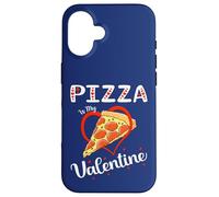 Pizza is My Valentine Funny Pepperoni Pizza Lover Valentine Case for iPhone 16