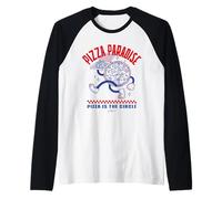 Pizza is The Circle of Life (Funny Food Statement) Raglan Baseball Tee
