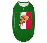 Pizza Italy Flag Dog Shirts Summer Pet T-Shirts Soft Sleeveless Tank Top Pet Clothes for Small Puppy and Cats