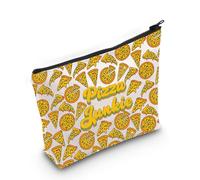 Pizza Junkie Cosmetic Bag Pizza Lover Gift Pizza Themed Gift Baker Gift Pizza Addict Gift for Women (Pizza Bag)