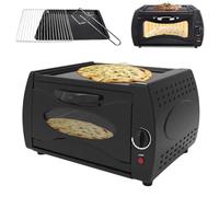 Pizza Maker Oven, 15L Countertop Tandoor Oven with Temperature Control 0-380℃, Includes Disk & Clamp, Ideal for Making Mini Pizza, Chapati, Roti, Lahmacun, Naan Bread