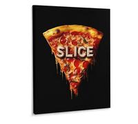 Pizza Missing Slice Prints Hanging Panel Painting 30 * 40cm Wall Art for Bedroom Office Decor Vertical Hang Wall Pictures