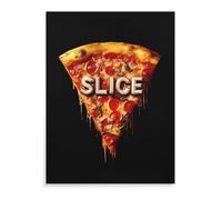 Pizza Missing Slice Prints Hanging Panel Painting 30 * 40cm Wall Art for Bedroom Office Decor Vertical Hang Wall Pictures