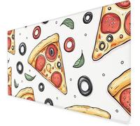 Pizza Mouse Mat XXL, 1200x600x3mm Gaming Mouse Pad Large Food, Office Accessories Desk Mat, Waterproof Non Slip Rubber Base-Smooth Cloth Surface Mousepad, Apply to Office Home Or Gifts for Men A677