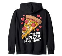 Pizza of My Heart Funny Food Pun Valentine Love Zip Hoodie