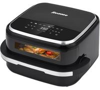 Pizza Oven & Air Fryer, 4.3L 11-in-1 Flat Airfryer with Superior Top and Bottom Airflow Tech, Digital Display, Large Viewing Window, Grill Plate, Up to 32 Chicken Wings / 11" Pizza Capacity