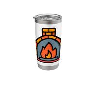 Pizza Oven Brick Pie Maker Chef Cook Stainless Steel Insulated Tumbler