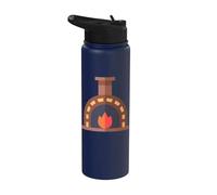 Pizza Oven Brick Pie Maker Chef Cook Stainless Steel Insulated Water Bottle