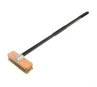 Pizza Oven Brush, Pizza Stone Cleaning Brush with Scraper, Baking Tools 80Cm Flat Round Handle Thickened Oven Brush, for Deep Cleaning