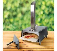 Pizza Oven Charcoal Grilling Machine with Stainless Steel Body and Handle for Superfast BBQ Cooking Outdoor Garden Street Party Suckling Pig Grill Barbeque