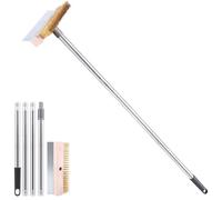 Pizza Oven Cleaning Tool Pizza Oven Brush with Brass Bristles and Steel Handle for Outdoor Cooking Cleaning Tool Grills Brush Brass