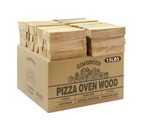 Pizza Oven & Cooking Wood - Mini Kiln-Dried Oak, 6-Inch Logs, 15lb Box - Bark-Free Firewood for Ooni, Gozney, Solo Stove & More - High Heat, Long-Lasting Burn for Grilling, BBQ & Smoking
