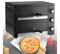 Pizza Oven, Countertop Electric Multipurpose Indoor Oven with Timer, Stainless Steel Design for Home and Commercial Use